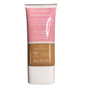COVERGIRL Clean Fresh Skin Milk Nourishing Foundation 570 Medium Tan Dewy Finish
